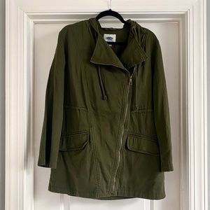 Old Navy Army Green Cinched Waist Utility Jacket - Super Cute & Versatile!
